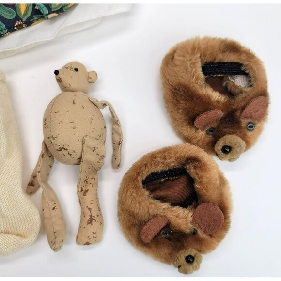 Vintage Pleasant Company Doll White Dress Teddy Bear Tender Heart Slippers CM98 - Picture 5 of 12